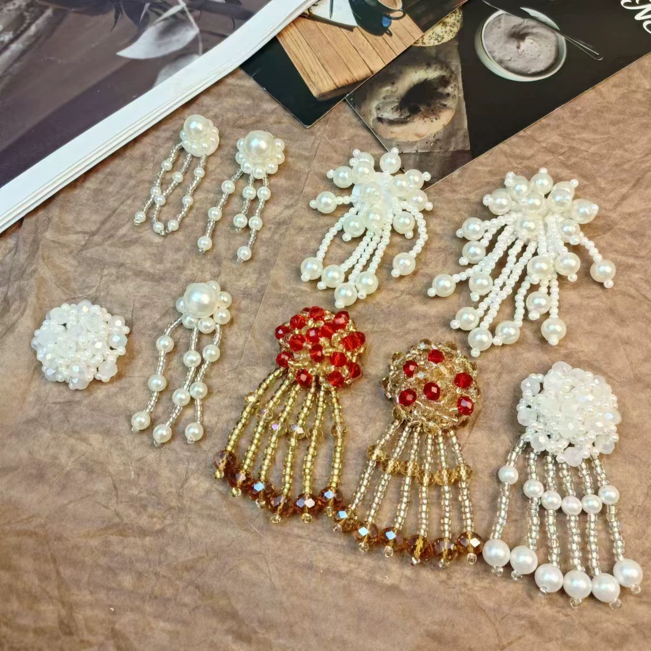 Аксессуары handmade, ручка, Ханьфу, обувь, декоративная лацканная булавка из жемчуга с кисточками