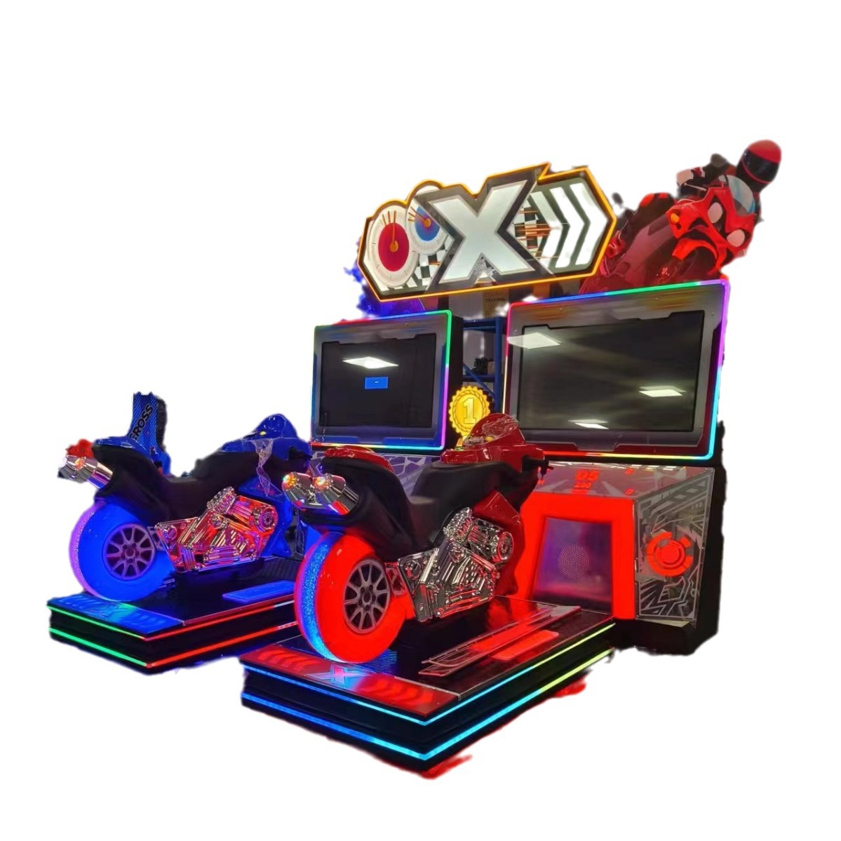 Fuente de fábrica de equipos de videojuegos de entretenimiento a gran escala máquina de juego de monedas motocicleta dinámica