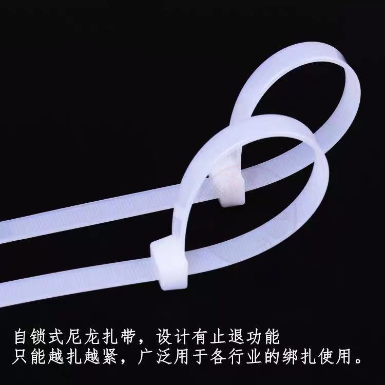 FUENTE fabricante de nylon cable tie materia prima nylon cable tie tiene buena dureza y especificaciones completas
