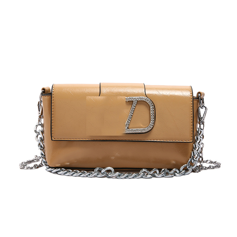 Bolso de hombro transfronterizo para mujer, cadena retro europea y americana, bolso cuadrado pequeño con incrustaciones de diamantes, bolso de mensajero de moda de alta gama