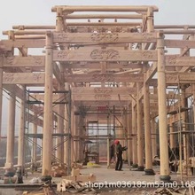 厂家供应铁杉建筑木方 木房梁木檩条 寺庙佛堂凉亭圆柱 车圆加工