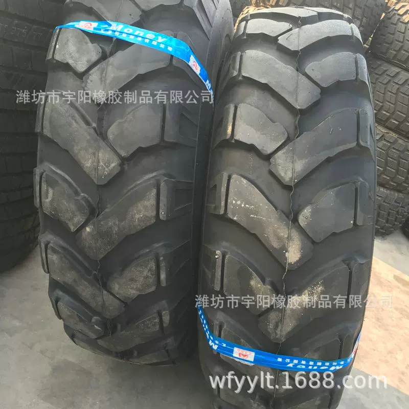 18.00-24 单钢轮振动压路机轮胎 斜交工程机械轮胎 加宽人字花纹