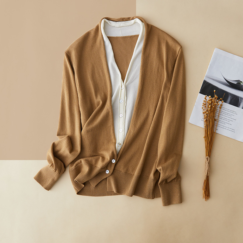 Autumn woolen cardigan