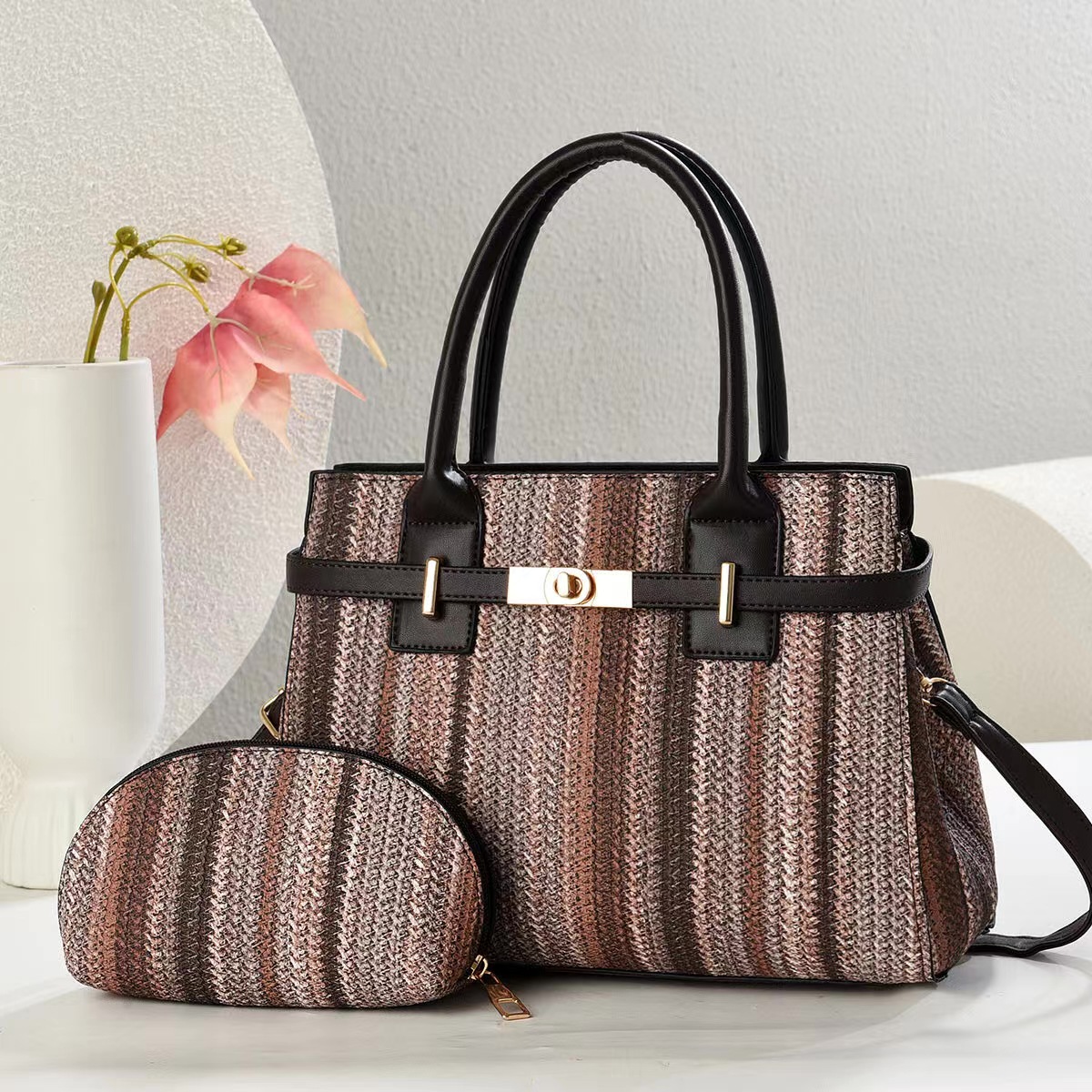 Bolso de mujer de comercio exterior 2025 nuevo bolso de mensajero de gran capacidad de estilo occidental