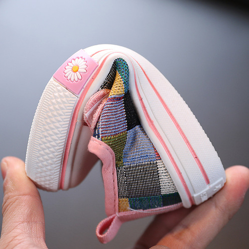 Low-top children's canvas shoes  spring and autumn new style toddler English anti-slip board shoes for boys and girls casual shoes multicolor