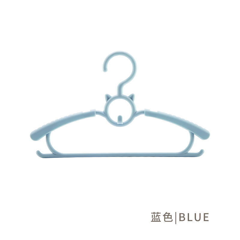 子供用ハンガーの滑り止め多機能創意赤ちゃんの無痕服サポート家庭用プラスチックの太く干して掛けます。|undefined