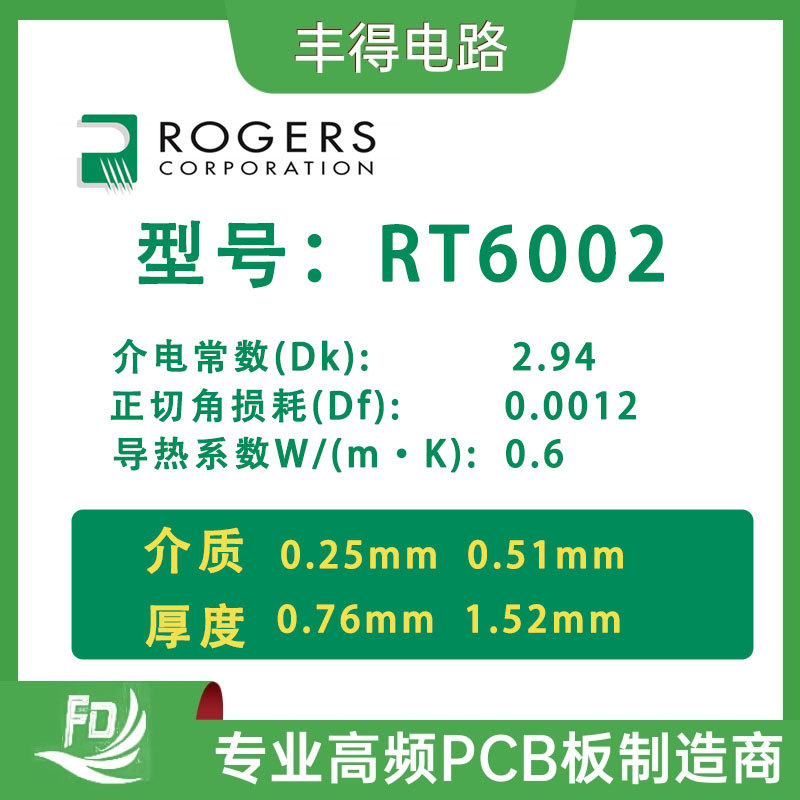 罗杰斯 RT6002 高频板 RO4350 RT5880 射频微波板加工