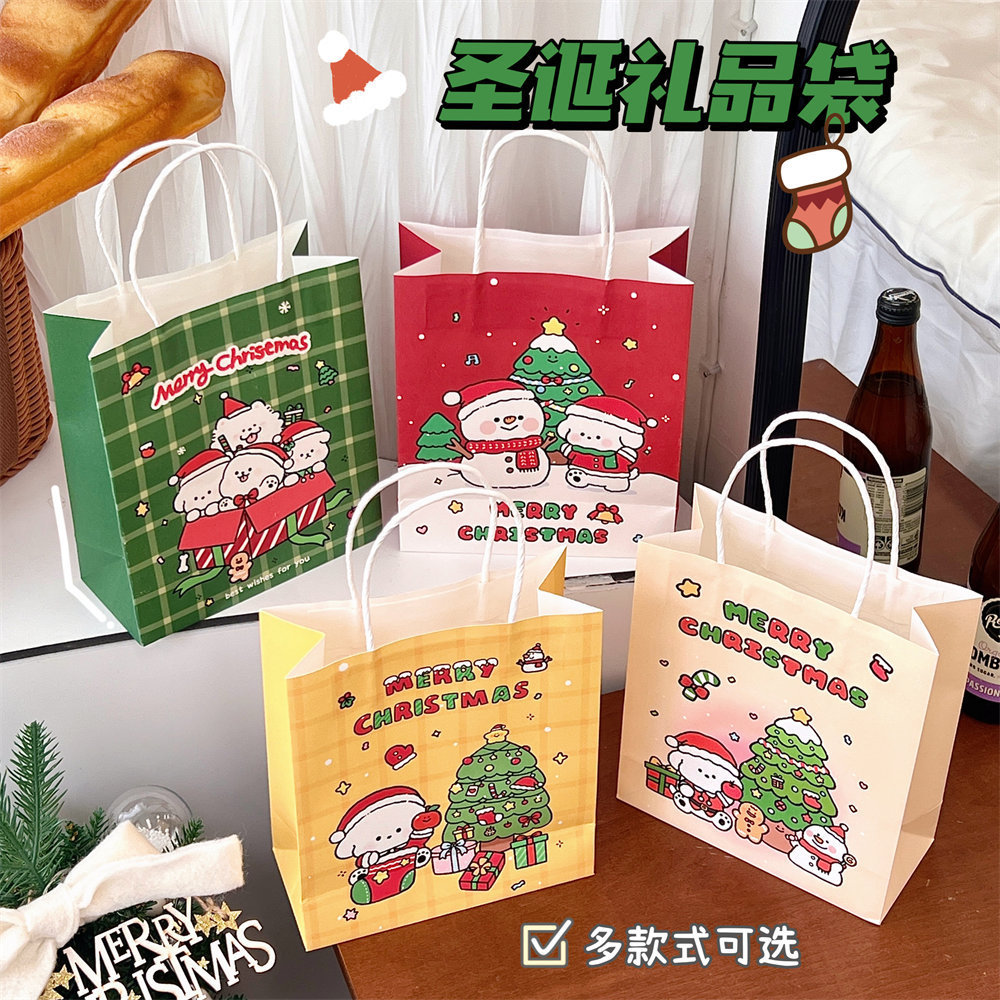 腾亿联名原创款圣诞节礼品袋糖果收纳袋少女圣诞手提袋礼物袋批发