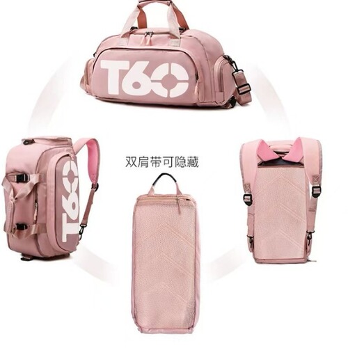 New Style Simple Yoga Fitness Bag with Dry Wet Bag, Large Capacity Travel Bag with Shoe Compartment Storage Bag, Logo Printable