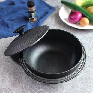 Korean Cast Iron Stew Pot Uncoated Soup Thickeneded Cast Iron Pot Korean Clay Rice Pot Household Old-Fashioned Stew Pot