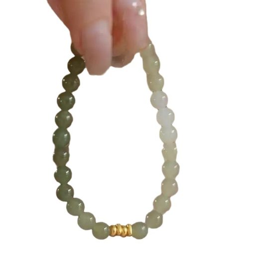 New Internet Celebrant Antique Hetian Jade Bracelet for Girls Niche Exquisite Gradient Ice Break Cool Bracelet Girlfriend Gift