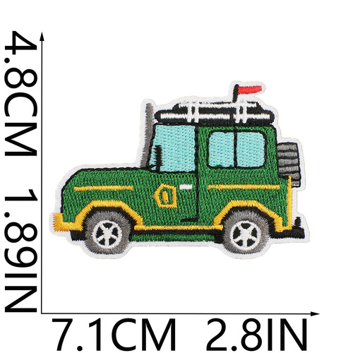 Camper van embroidery patch explorer tent decoration telescope patch computer embroidery label water bottle flashlight