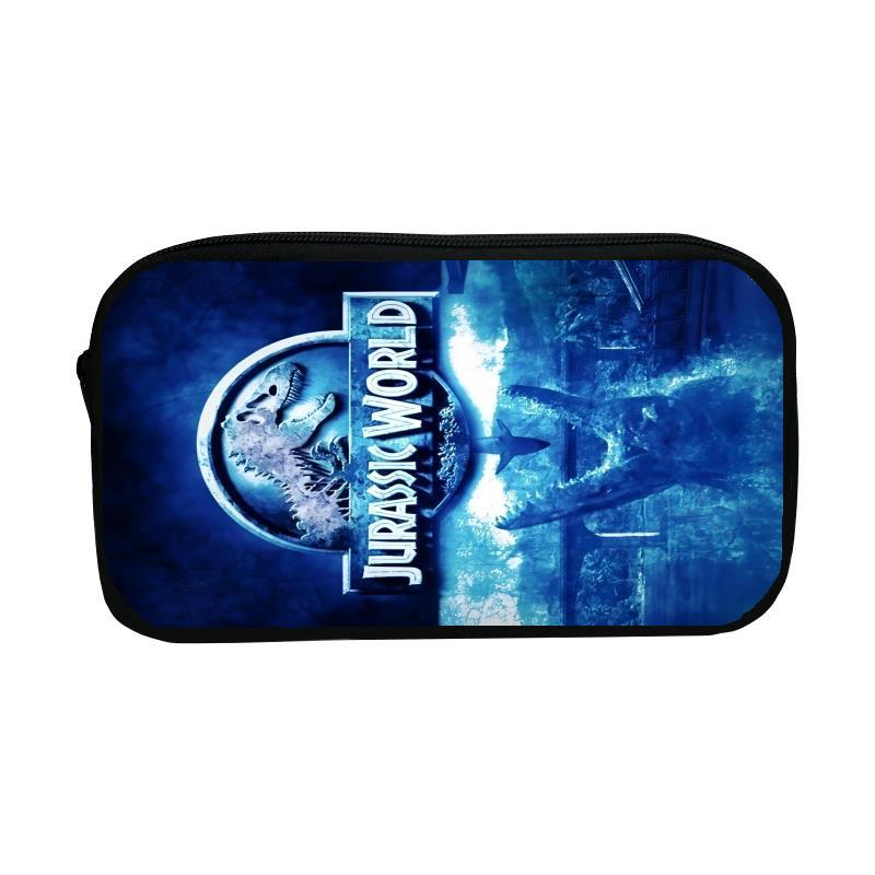 Estuche de Lápices de Gran Capacidad con Diseño de Dinosaurio Tiranosaurio Rex del Mundo Animal, Estuche de Lápices Personalizado DIY, Bolsa de Almacenamiento de Papelería