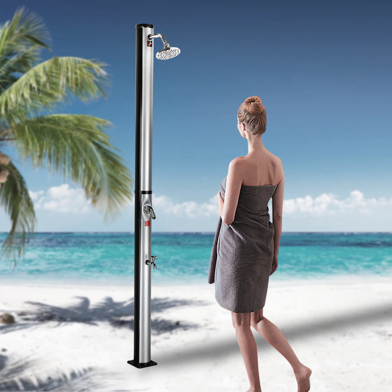 Outdoor Solar Shower Floor Faucet Vertical Tall Outdoor Shower Garden Plastic Shower Shower Column Wholesale