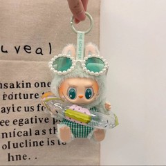 labubu泳衣度假风娃衣拉布布一代二代三代衣服游泳圈套装公仔服饰