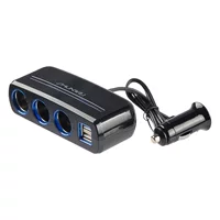 Автомобильный прикуриватель один-три, автомобильный прикуриватель с двумя USB, автомобильное зарядное устройство для мобильного телефона, автомобильное зарядное устройство один-три