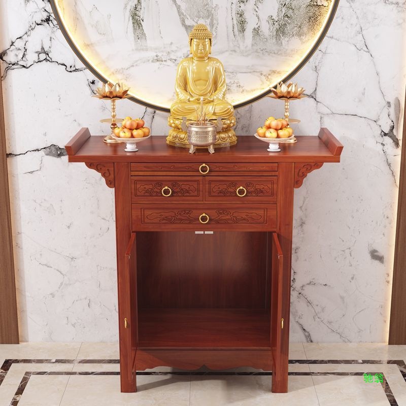 New Chinese-Style Home Altar for Offering Incense, God of Wealth Cabinet, Offering Table, Buddhist Altar, Shrine, Entrance Table, Side Table