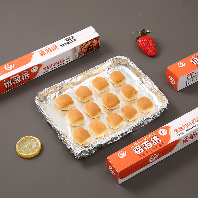 Factory direct sale food-grade aluminum foil paper barbecue baking tray tin foil commercial aluminum foil oven-specific baking tin foil