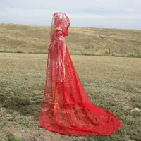 Новый европейский и американский стиль свадьбы с капюшоном длинный сетчатый кружевной плащ Ренессанс Хэллоуин сплошной плащ