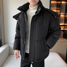 包邮新款加厚保暖冬季情侣白鸭绒短款小众设计感羽绒服一件代发