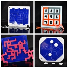 GM同款四件套puzzle平面拼图高难度益智烧脑解谜玩具十级地狱级难
