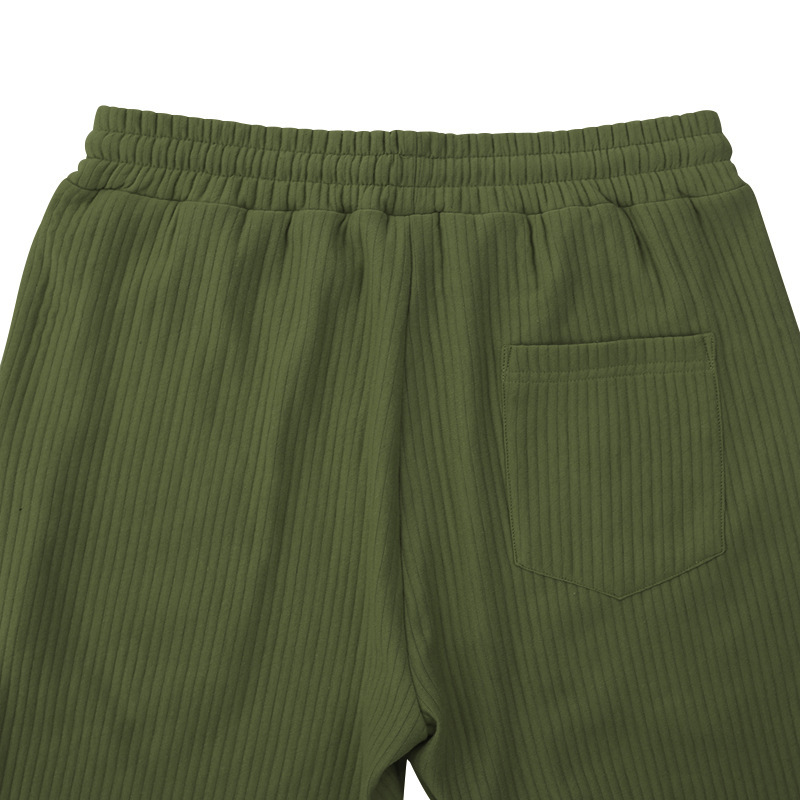Herren Sweatpants Gestreift Lässige Gerade Hose Mit Hohem Bund_voghion.com