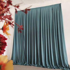 新款婚庆背景雪纺纱幔舞台布幔婚礼场景布置帷幔打底幕布签到装饰