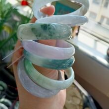 【一物一图】【清货福利】翡翠A货手镯贵妃镯细糯种水紫罗兰飘花