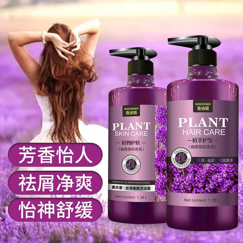 薰衣草沐浴露持久留香女生男士通用正品官方品牌洗发水套装香迪猫
