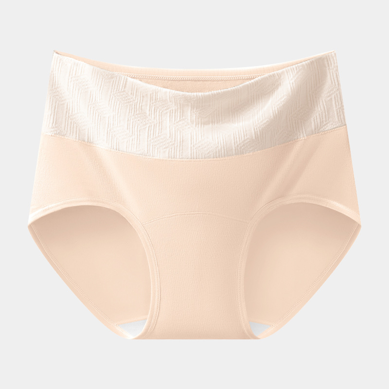 Ladies de cintura alta, algodón de algodón puro, antibacteriano, sin costuras, abdomen, caderas, barriga pequeña, pantalones cortos para niñas, talla grande, refrescante