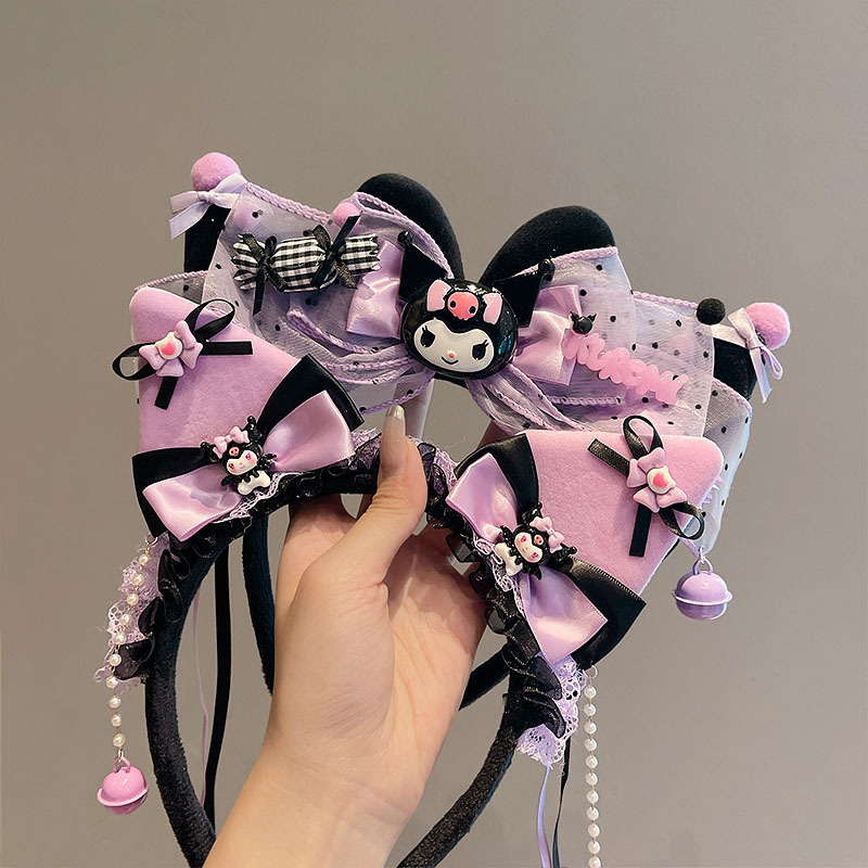 子供用ヘアバンドかわいいベビーパープルクロミヘッドバンド女の子のヘアバンド滑り止めメッシュリボンヘアピンヘアアクセサリー|undefined