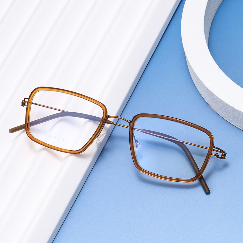 Screwless Men's and Women's Fashionable High-End Acetate Frames Wholesale in Shenzhen Henggang