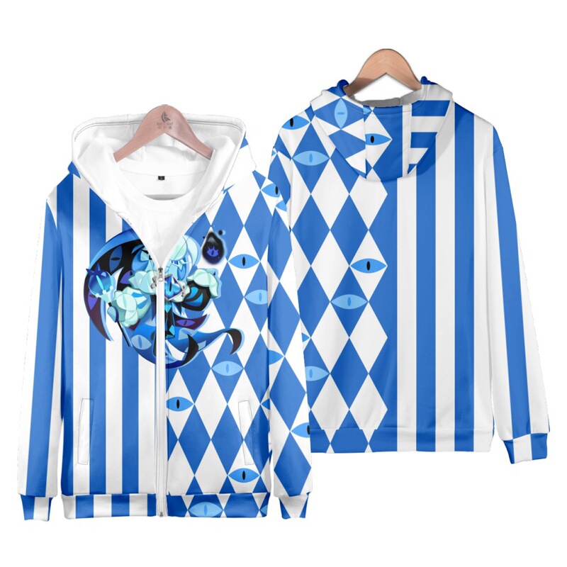 New Beast Cookie Shadow Milk Cookie Zip-Up Hoodie with Hood