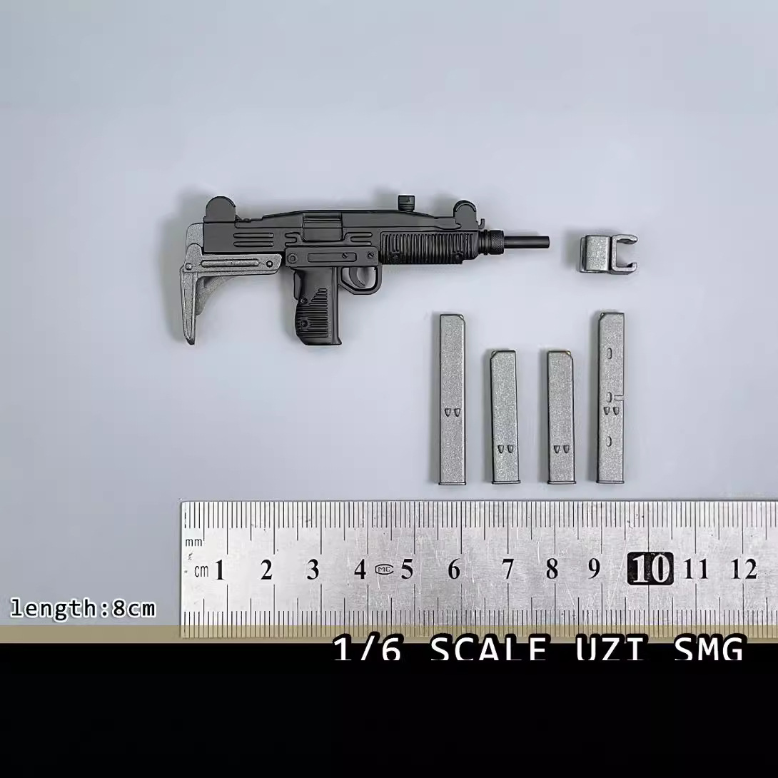 1/6 Mini Uzi 乌兹 微型冲锋枪 以色列 塑料模型 兵人 手办 人偶