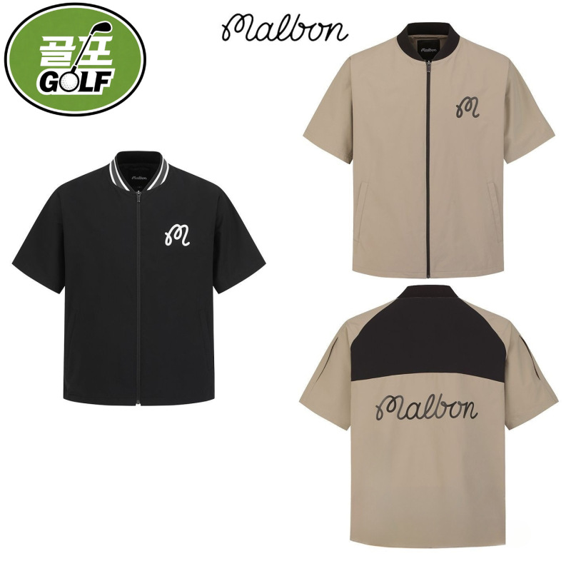 Malbon Korean Golf Clothing Men's 26 Summer Outdoor Windproof Short-Sleeved Jacket Quick-Drying Sports Top