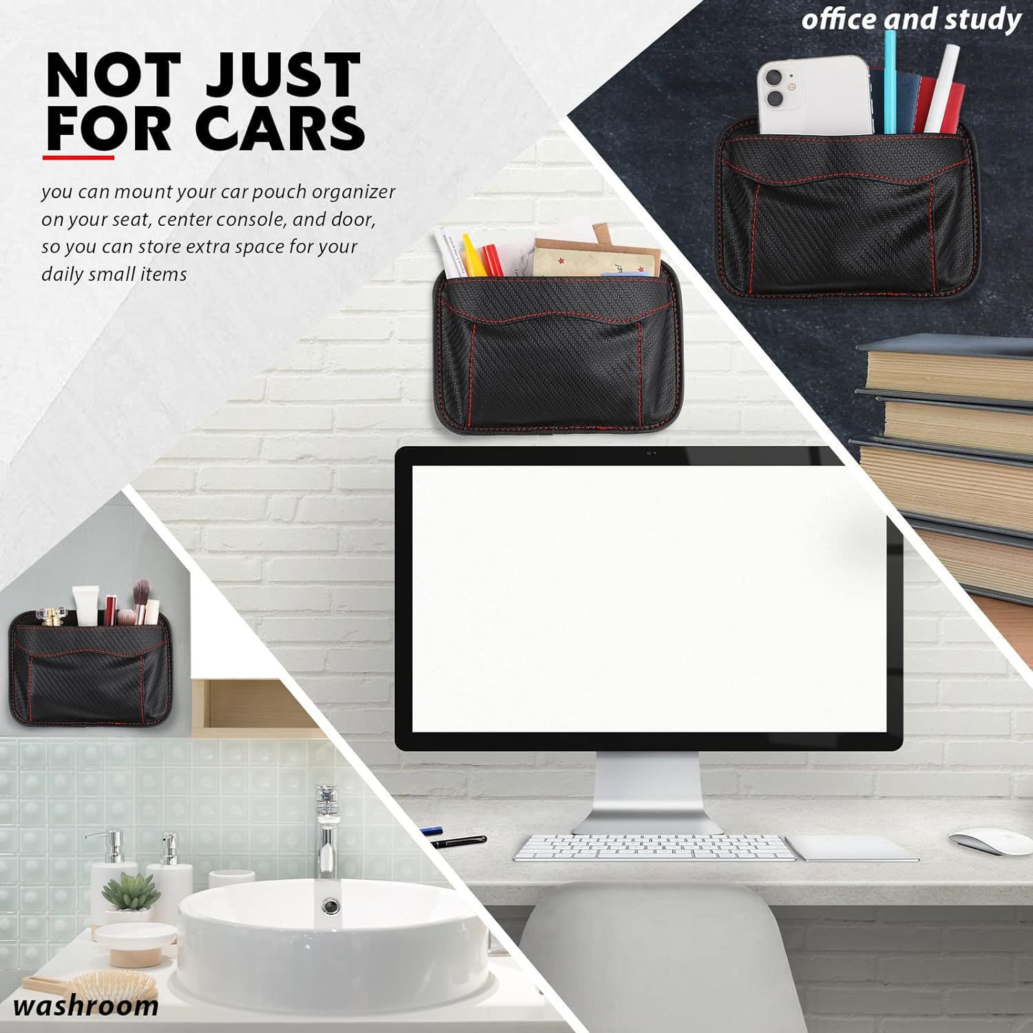 Cross-Border Car Phone Holder, In-Car Adhesive Small Storage Bag, Storage Pouch, Card Holder, Direct from the Factory