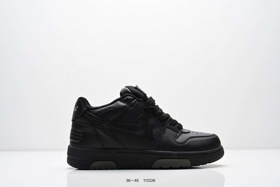 Off-White Out Of Office Low Triple Black OMIA189C99LEA0061001