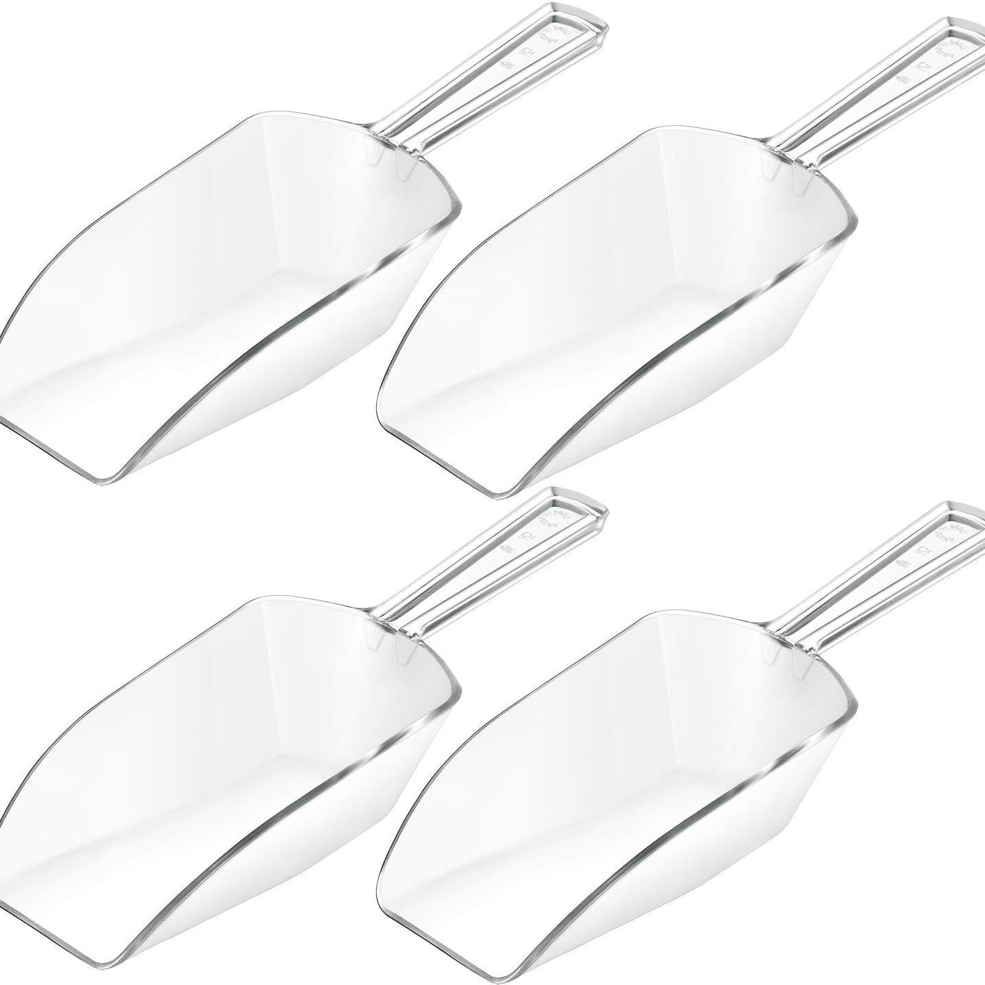 Clips de servicio de plástico mini alicates de cocina prácticos cucharas de cocina de plástico transparentes cucharas de hielo mini transparentes cucharas de buffet