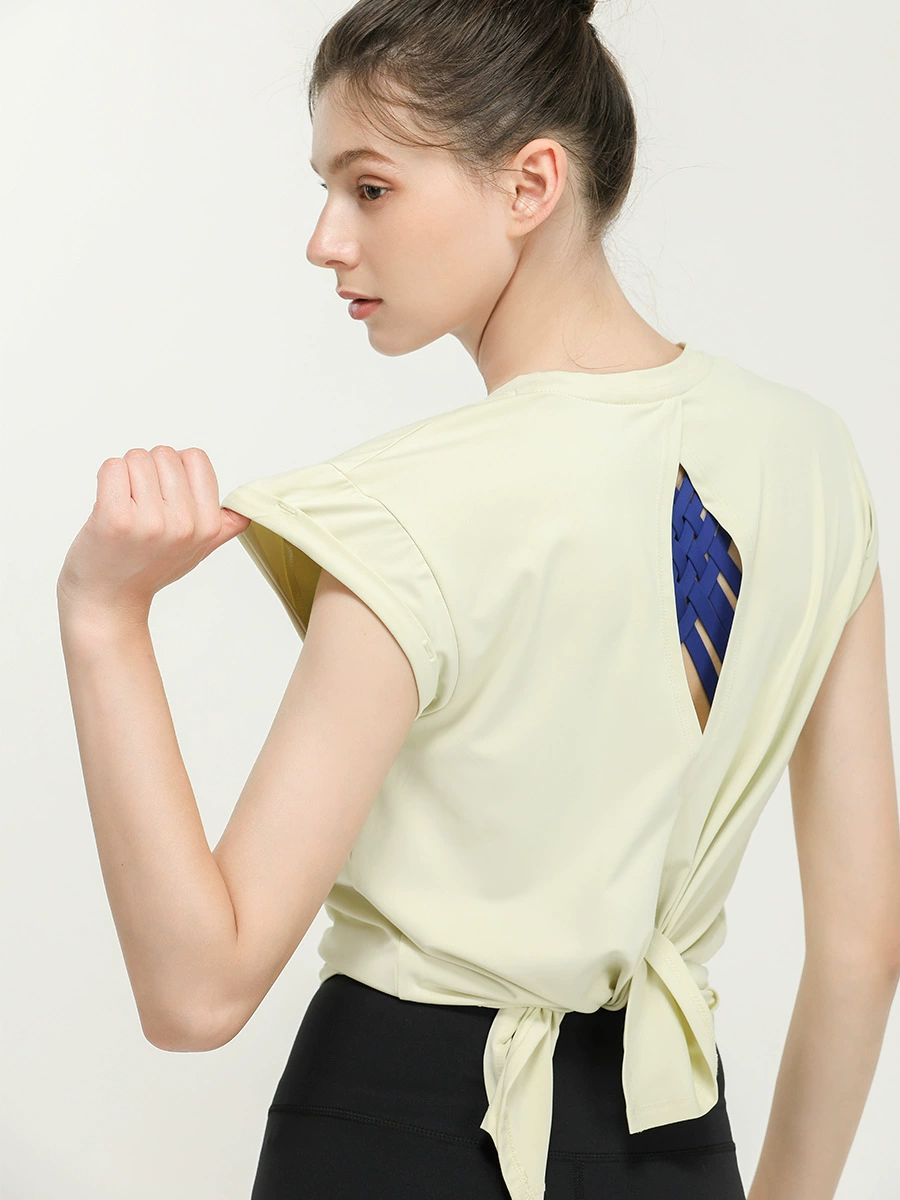 Модная дышащая одежда для йоги, спортивный костюм, sexy T-shirt для зала, городской стиль, интернет-звезда