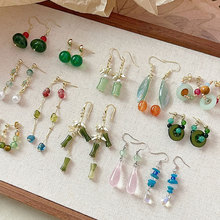 新中式国潮竹节流苏耳环小众百搭复古气质耳钉轻奢高级感时尚耳饰