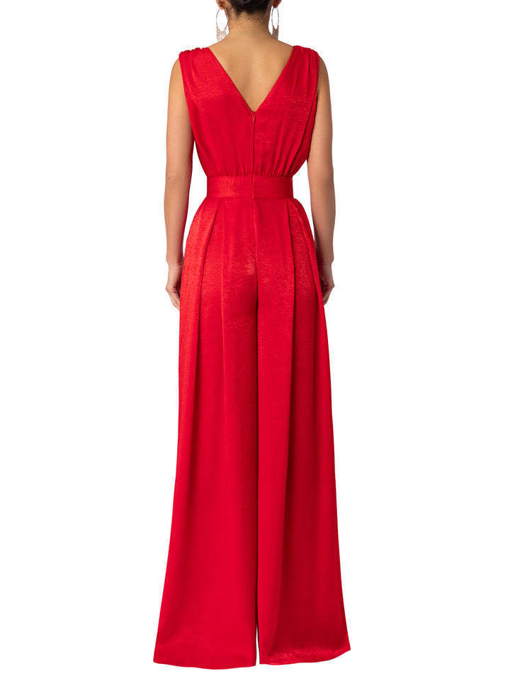 Pocket Design Sexy Style Women's Banquet Sexy Solid Color Full Length Pocket Jumpsuits