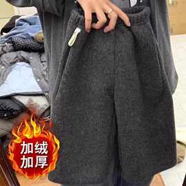 韩国童装加绒加厚裤子2025秋冬新款洋气儿童女童休闲裤时尚潮流