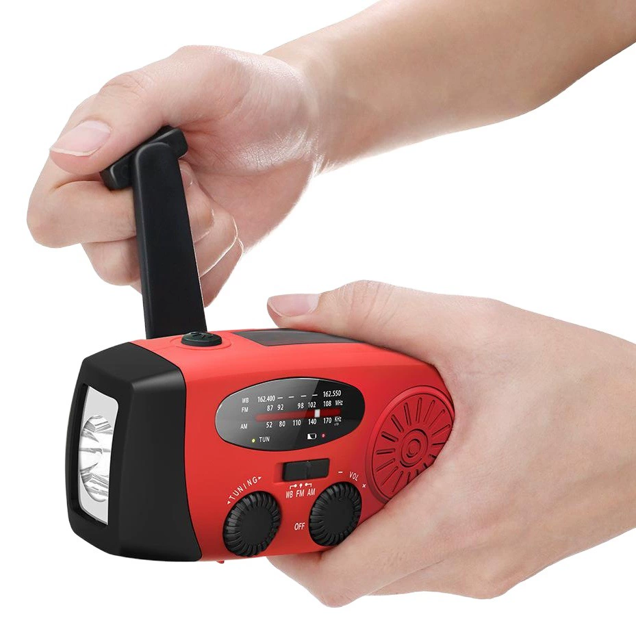 Наружная аварийная радиостанция многофункциональная Портативная радиостанция с ручным приводом на солнечной батарее перезаряжаемая радиостанция для предотвращения бедствий с ручным приводом