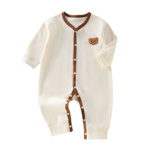 Baby clothes, newborn onesie, Category A, pure cotton, boneless, halter top, spring and autumn base layers, monk robes for babies, crawling suits