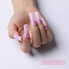 Glue, long square nail stickers, fake nails for manicure, gradient, European style, ready-made product