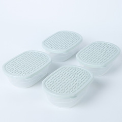 New plastic fresh-keeping lunch box set household portable lunch box square food fresh-keeping storage box wholesale