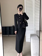法式御姐气质名媛富家千金小香风套装女秋季新款外套半身裙两件套