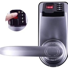 跨境外贸款ADEL爱迪尔3398亚铬色指纹密码锁指纹酒店锁电子机械锁