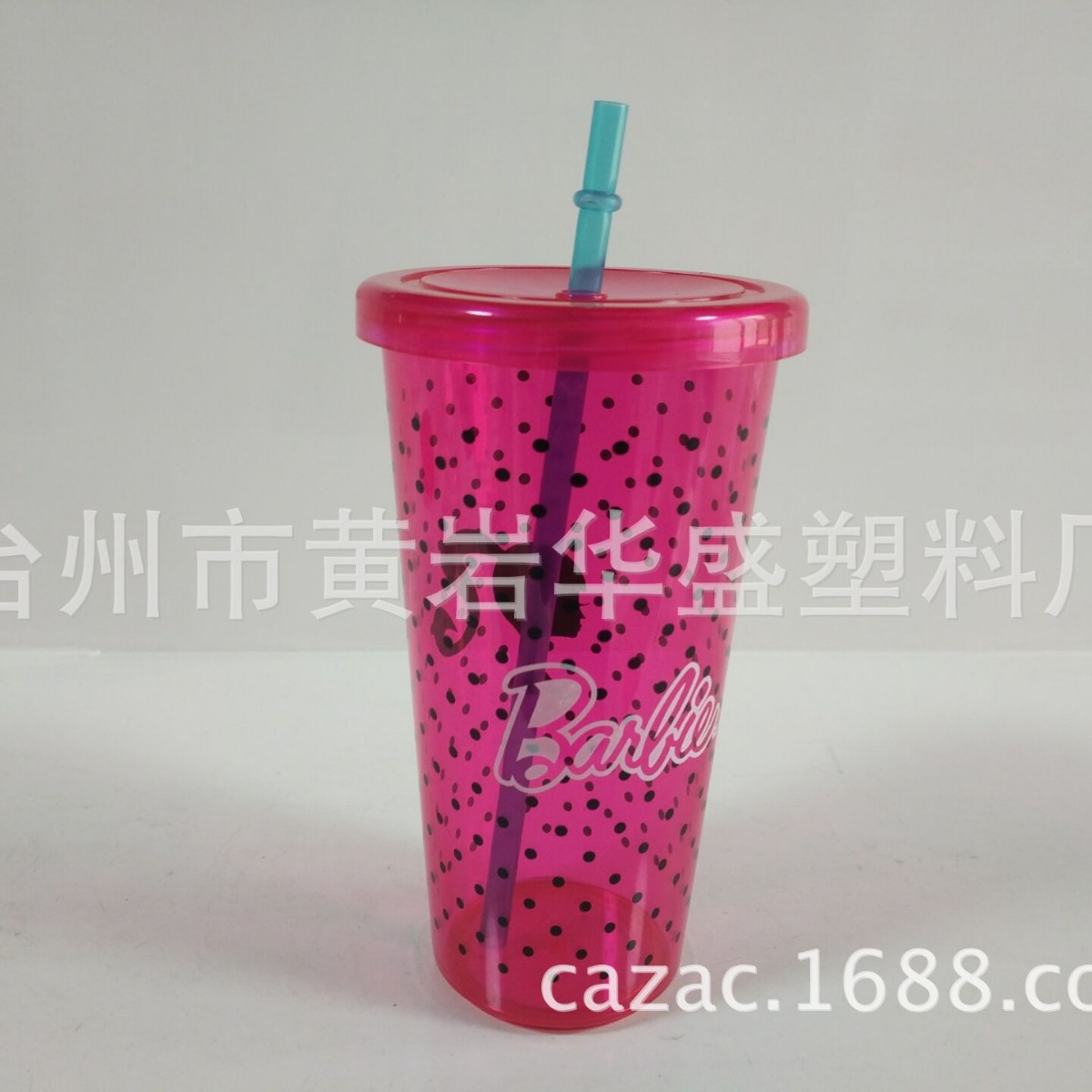 厂家直销塑料瓶 带盖吸管杯 单层果汁杯  ps 24OZ吸管杯