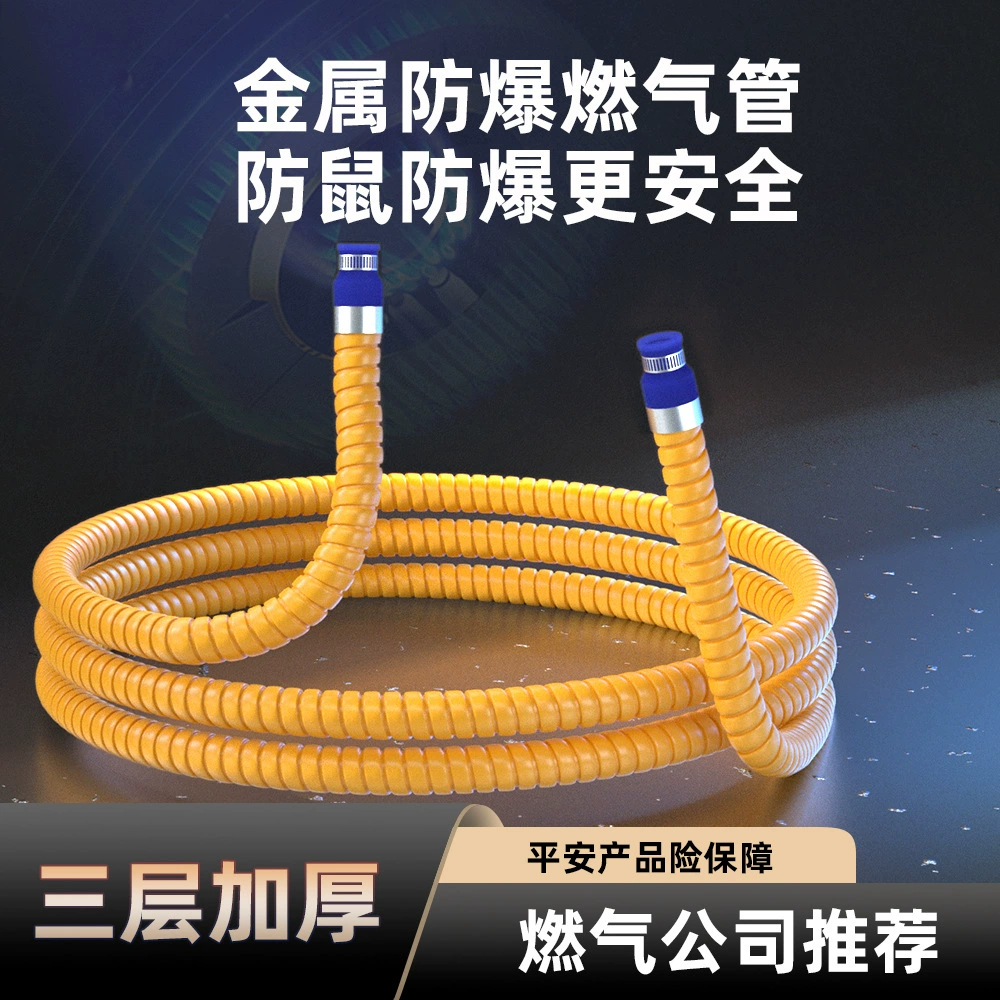 Бытовая бронированная газовая труба, труба для сжиженного газа, трубопровод природного газа, водонагреватель, соединение с плитой, металлический шланг для плиты